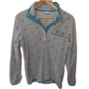 Columbia PFG Fleece Pullover Polka Dot Sz:Large